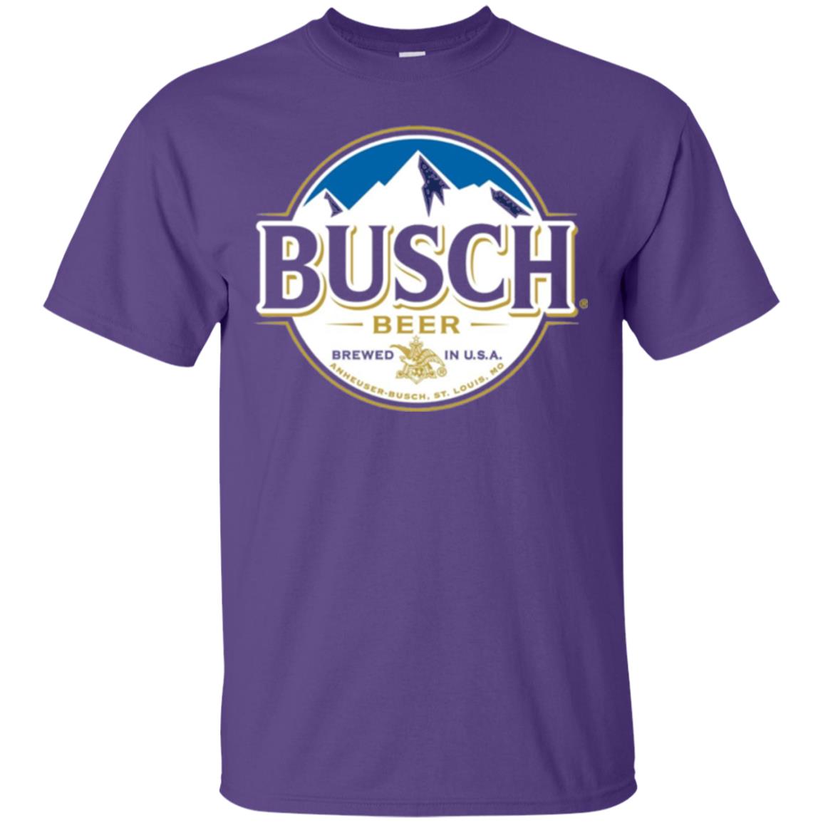 Beer Lovers T-shirt Busch Beer Purple