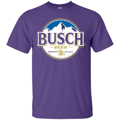Beer Lovers T-shirt Busch Beer Purple