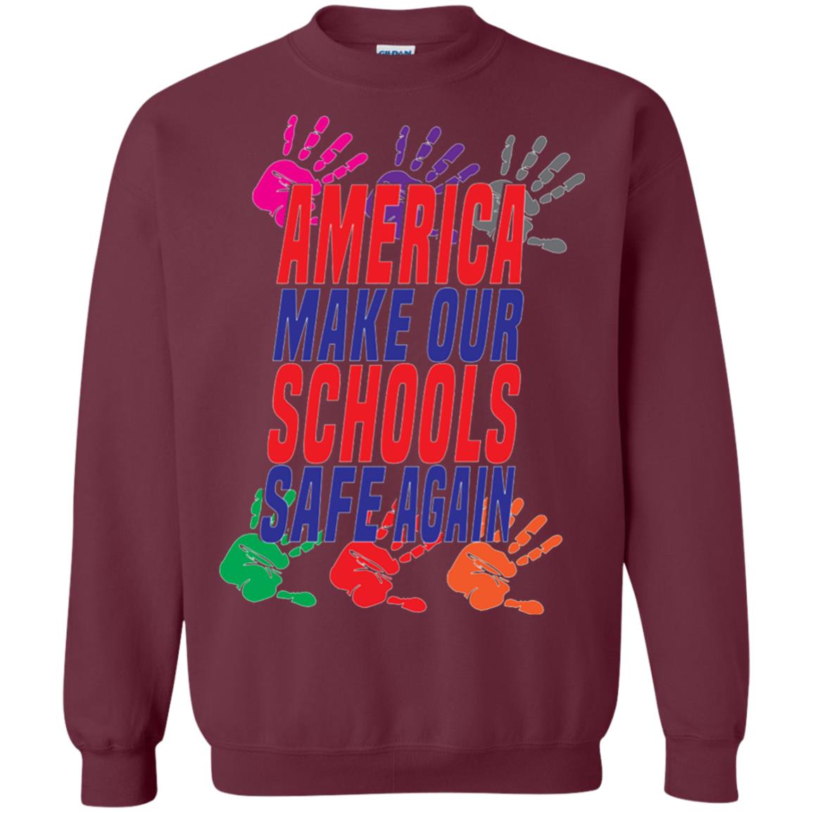 America Make Our Schools Safe Again Gu Control T-shirt Maroon