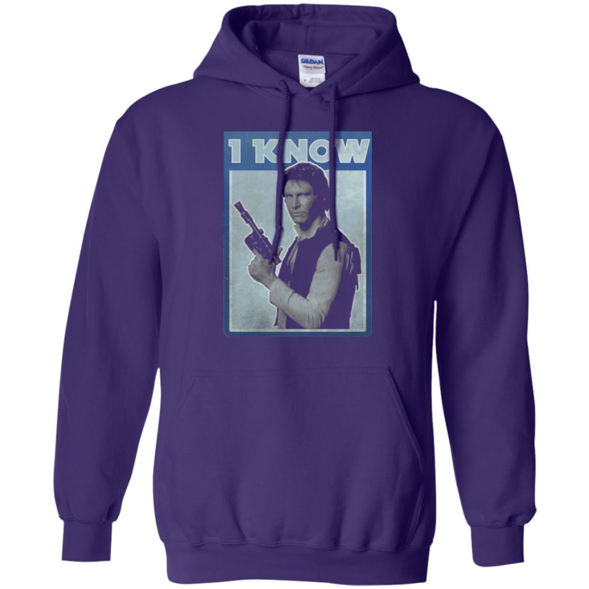 Film T-shirt Han Solo Iconic Unscripted I Know Graphic Purple