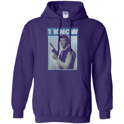 Film T-shirt Han Solo Iconic Unscripted I Know Graphic Purple
