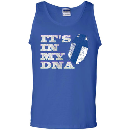 It's In My Dna Finnish Finland Flag Shirt Royal