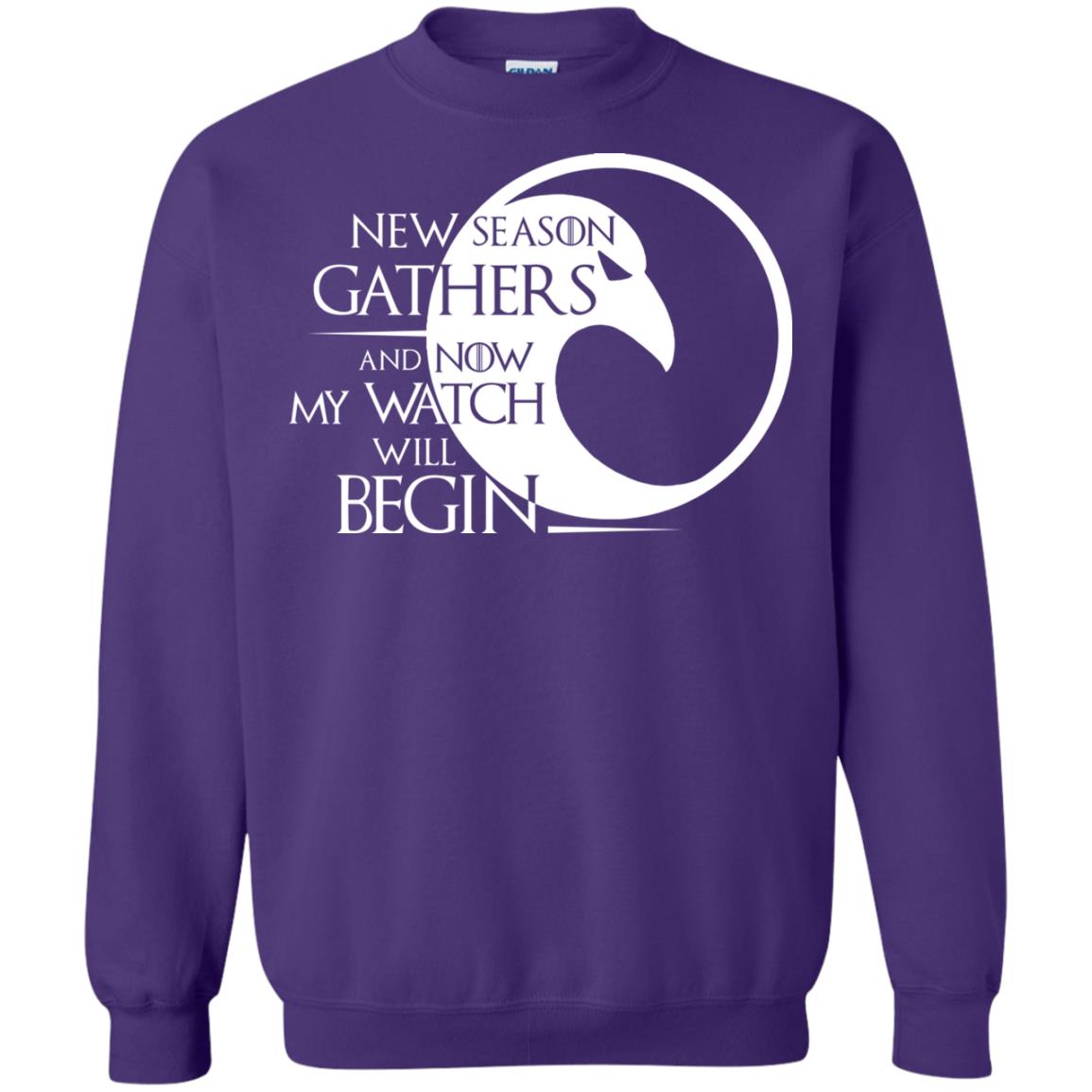 New Season Gathers And Now My Watch Will Begin Game Of Thrones Fan T-shirt Purple