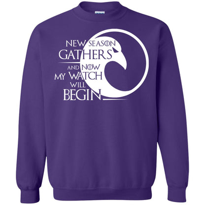 New Season Gathers And Now My Watch Will Begin Game Of Thrones Fan T-shirt Purple