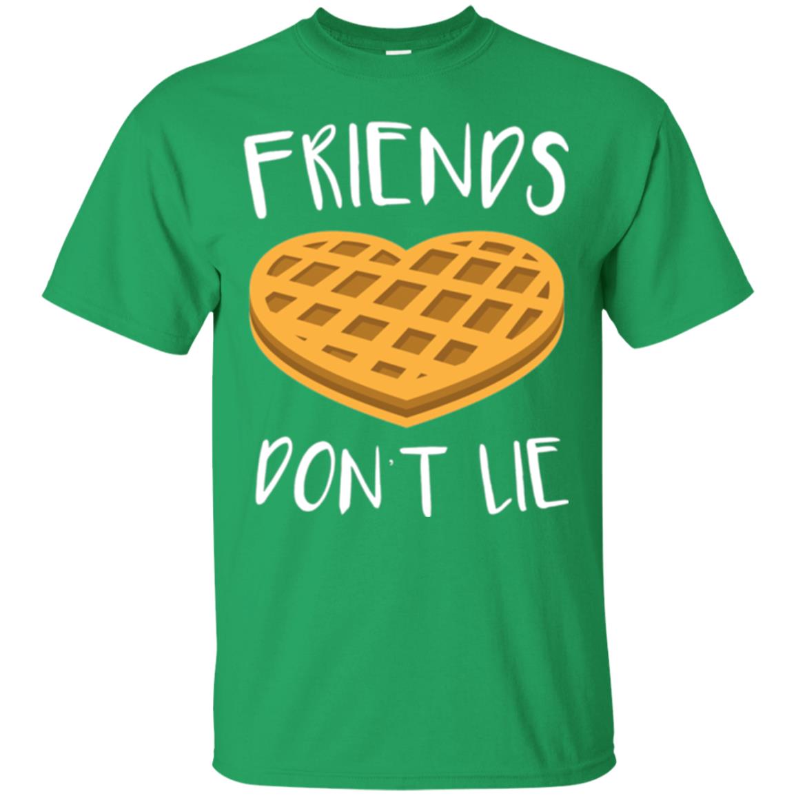 Funny Waffle T-shirt Friends Don_t Lie Irish Green