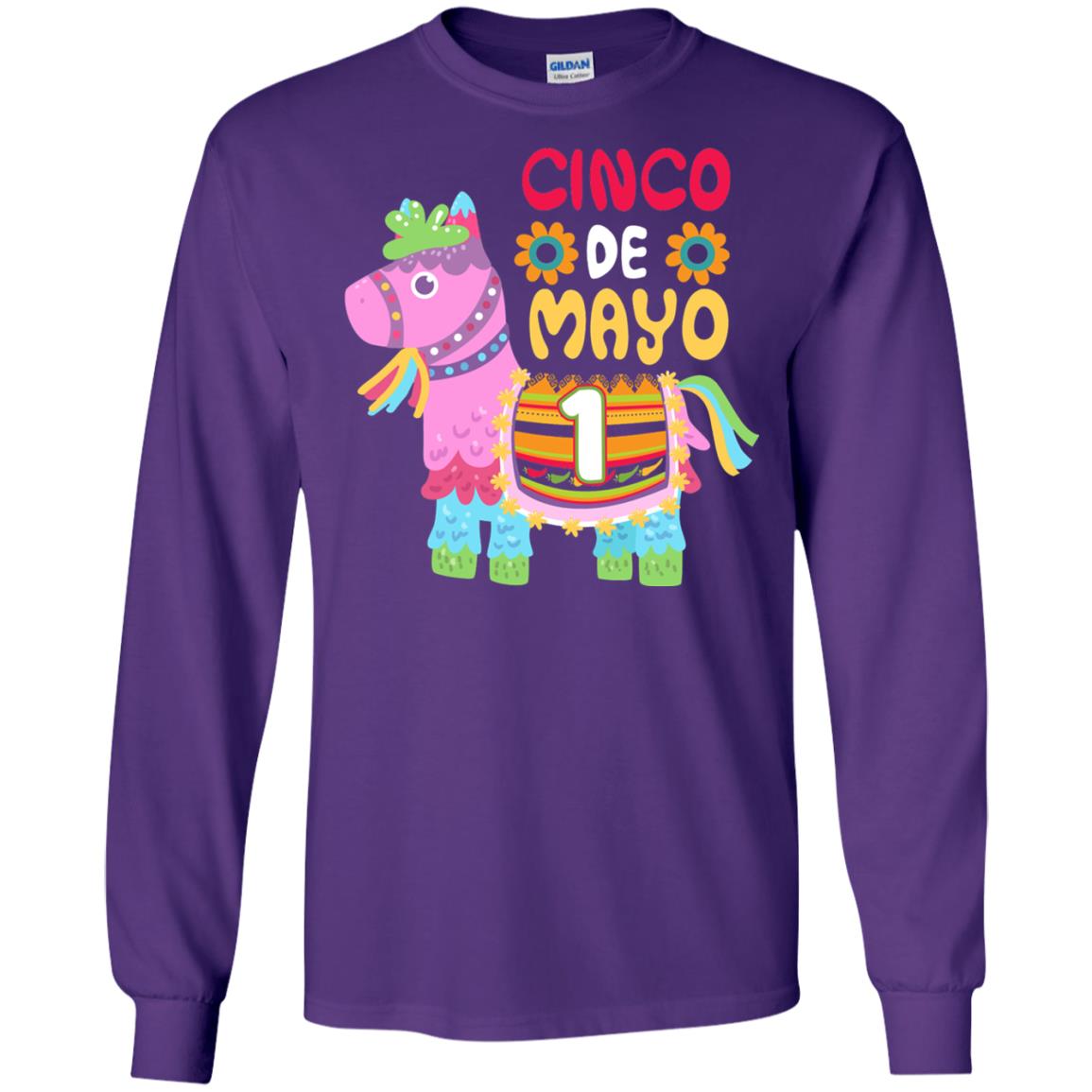 Cinco De Mayo Pinata Jockeys Horse Race 1st Birthday T-shirt Purple