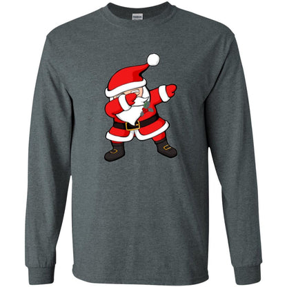 Christmas T-shirt Dabbing Santa Claus Christmas Dab Novelty Dark Heather