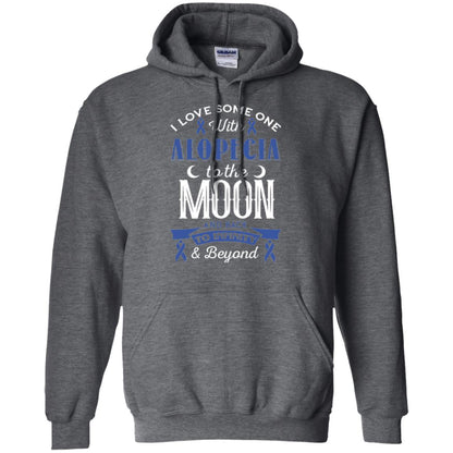 Alopecia Awareness T-shirt Love Someone With Alopecia To The Moon Dark Heather