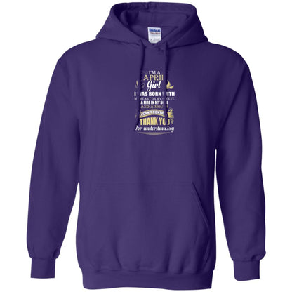 April Birthday Shirt Im A April Girl I Was Born With My Heart Purple
