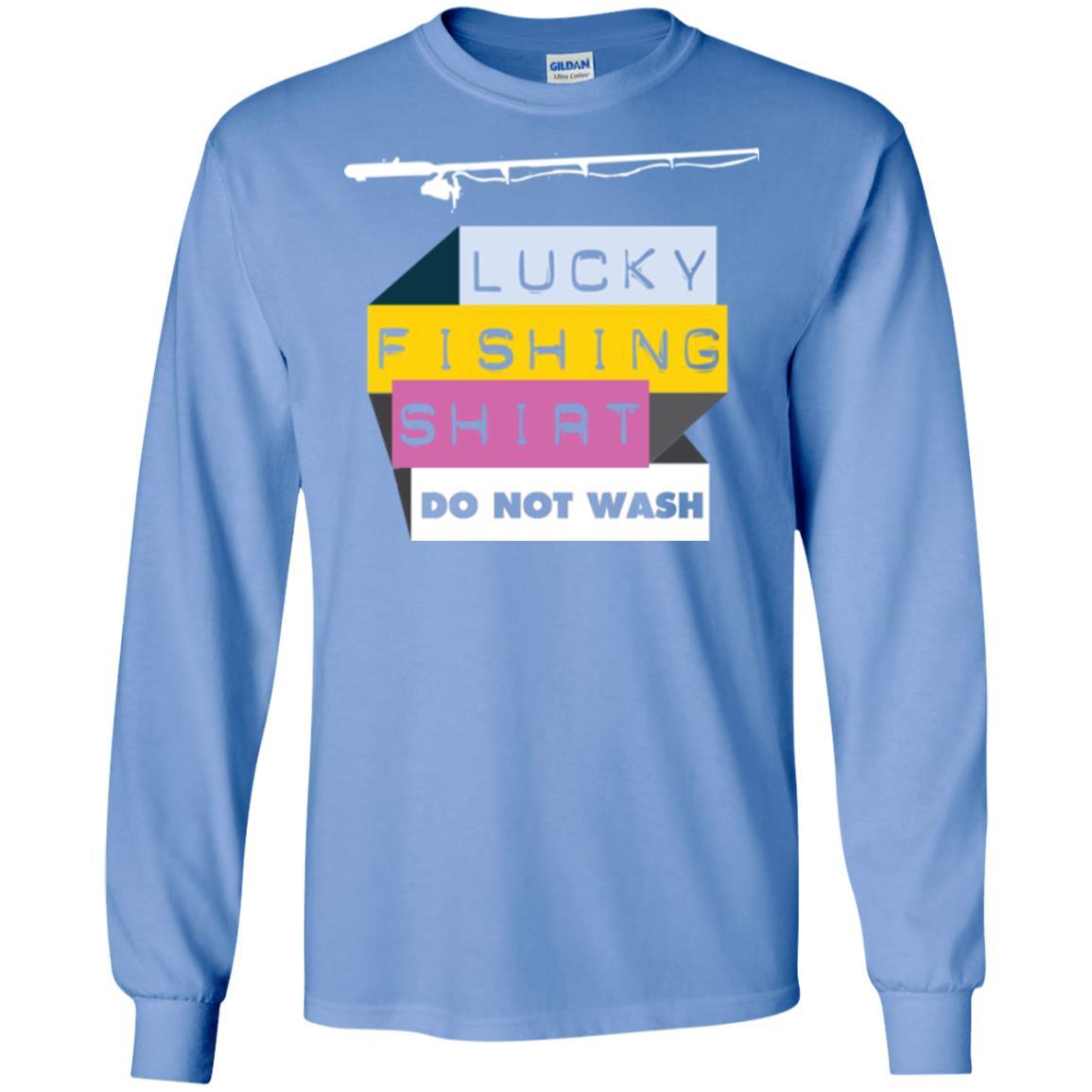 Fisherman T-shirt Lucky Fishing Shirt Do Not Wash Carolina Blue