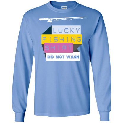 Fisherman T-shirt Lucky Fishing Shirt Do Not Wash Carolina Blue