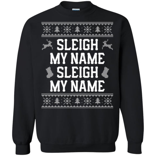 Christmas T-shirt Sleigh My Name Black