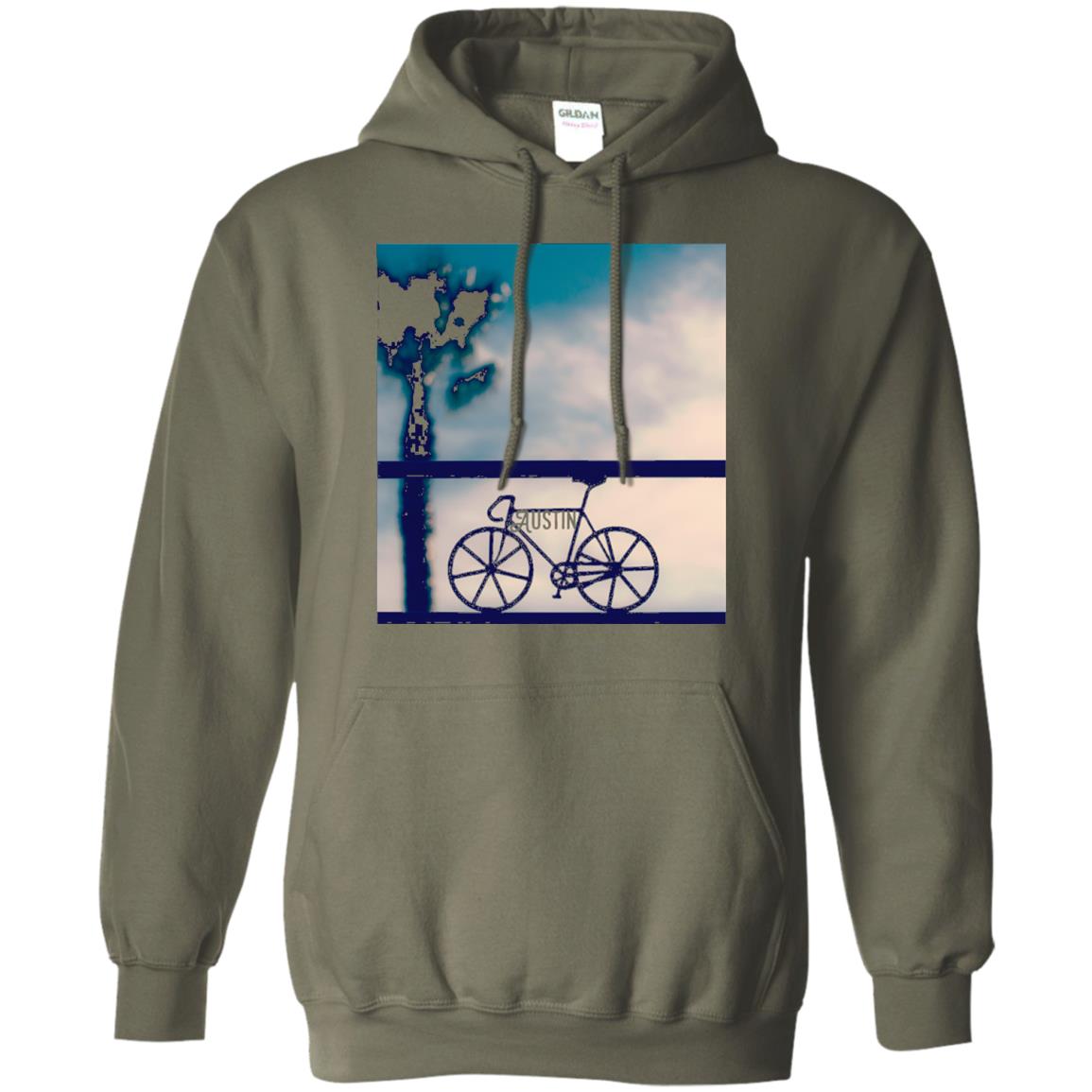 Biking In Austin T-shirt Military Green