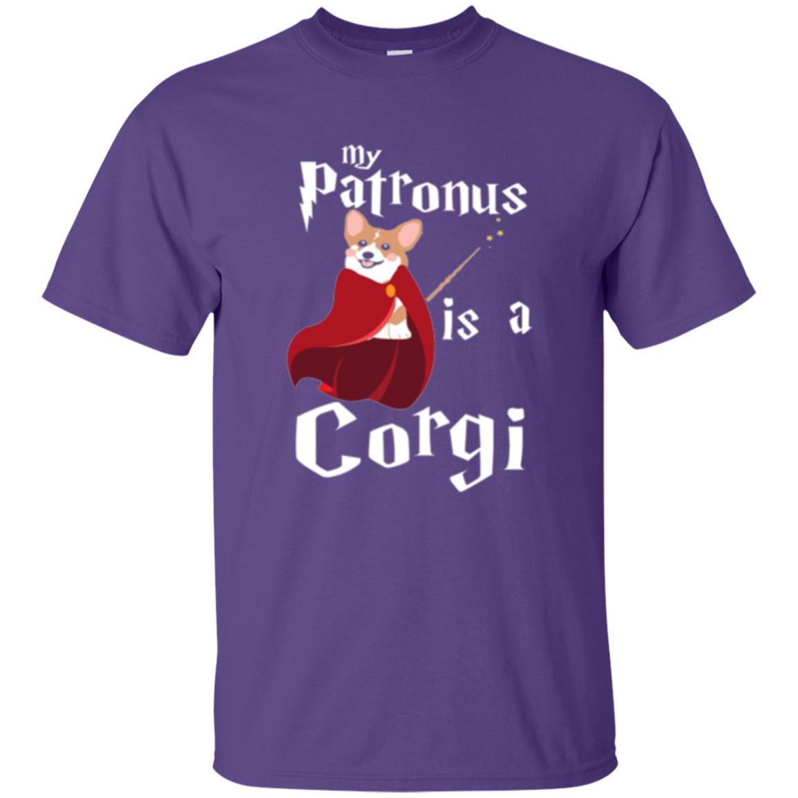 Dog Lover T-shirt My Patronus Is A Corgi T-shirt Purple