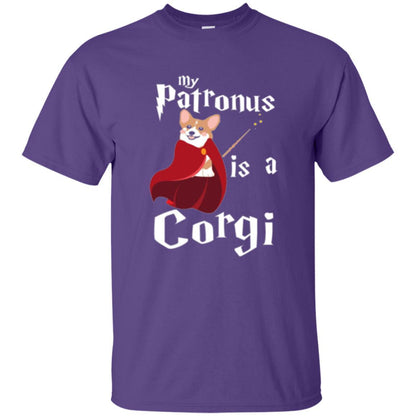 Dog Lover T-shirt My Patronus Is A Corgi T-shirt Purple