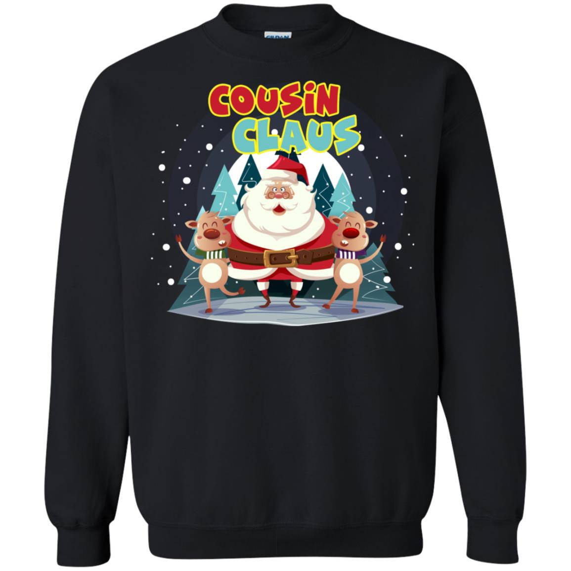 Cousin Claus Matching Family X-mas Gift Shirt Black