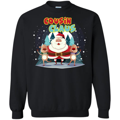 Cousin Claus Matching Family X-mas Gift Shirt Black