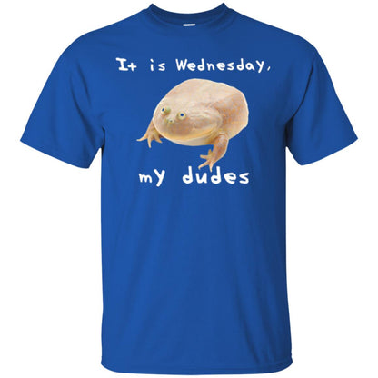 Funny Frog T-shirt It Is Wednesday My Dudes Royal