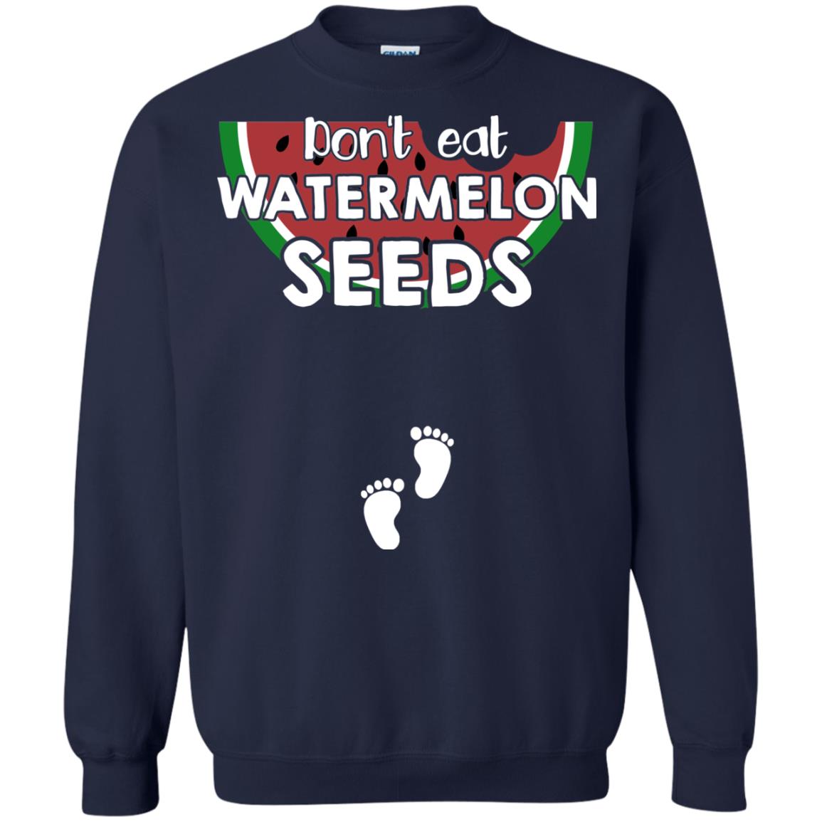 Don_t Eat Watermelon Seeds Pregnancy Announcement Shirt Navy