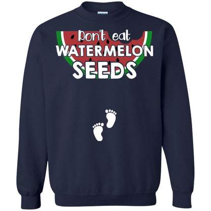 Don_t Eat Watermelon Seeds Pregnancy Announcement Shirt Navy