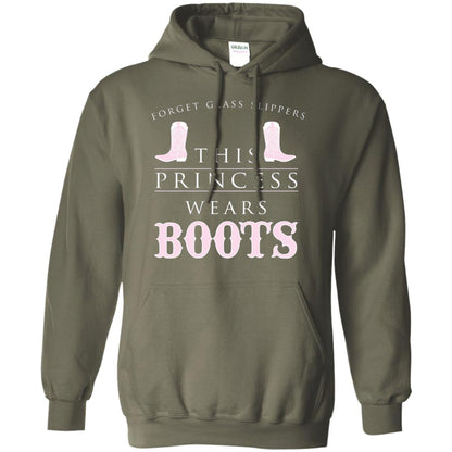 Forget Glass Slippers This Princess Wears Boots T-shirt Military Green