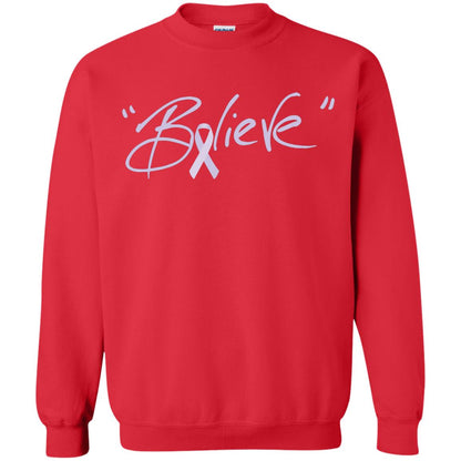 All Cancer Awareness Shirt Lavender Ribbon Believe Red