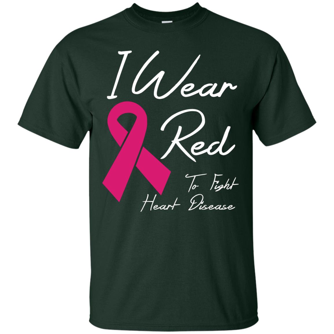 I Wear Red To Fight Heart Disease T-shirt Forest