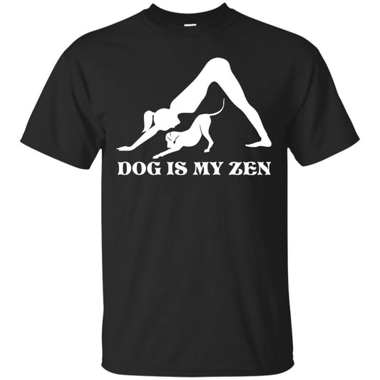 Yoga Dog T-shirt Dog Is My Zen Black