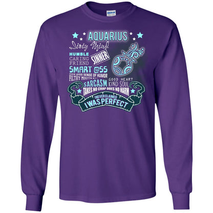 Dirty Mind Humble Caring Friend Filthy Sinner Mouth Good Heart Kind I Never Clamed I Was Perfect Aquarius Birthday Purple