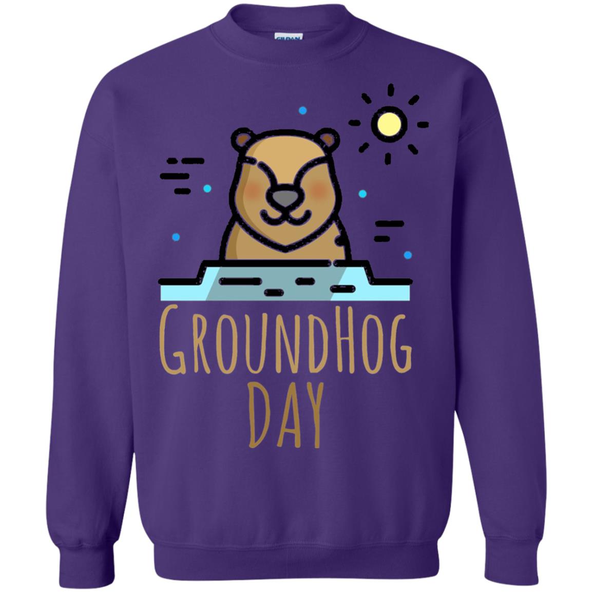 Happy Groundhog Day T-shirt Feb 2nd Purple