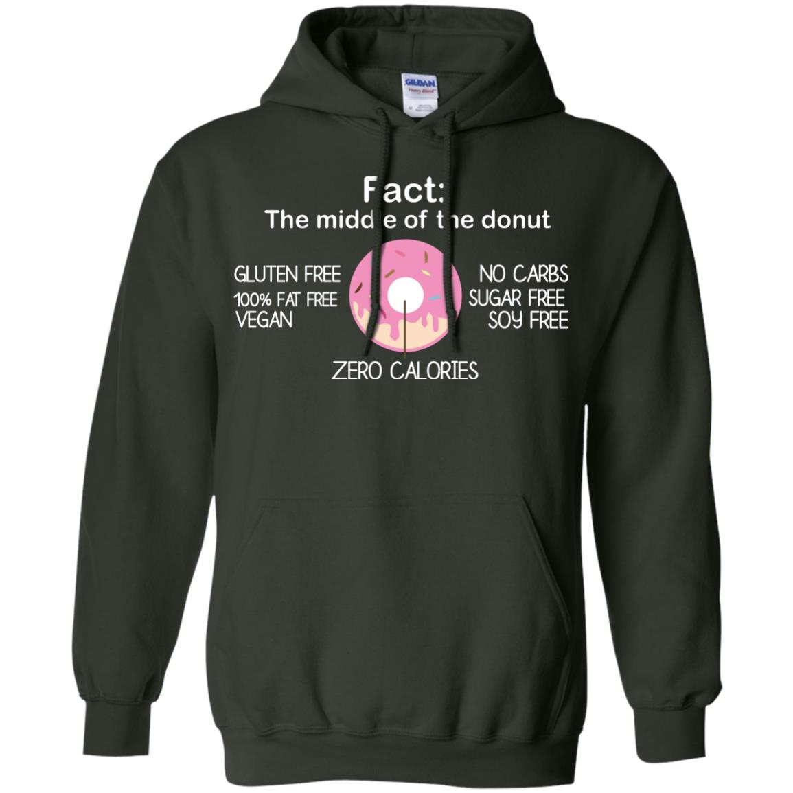 Fact The Middle Of The Donut Zero Calories Shirt Forest Green