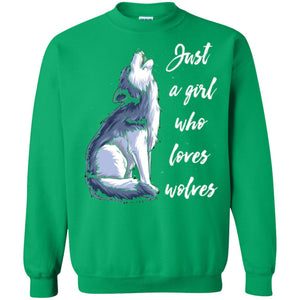 Wolves Lovers T-shirt Just A Girl Who Loves Wolves