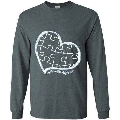 Autism Awareness Shirt Embrace Differences Dark Heather