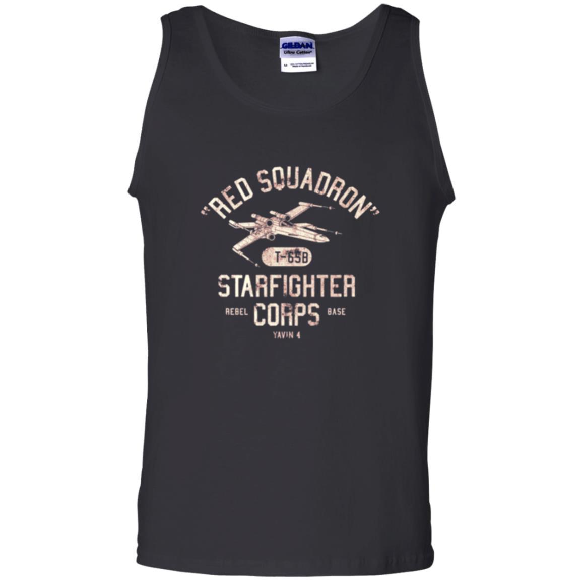 Film T-shirt Red Squadron T-65b Starfighter Rebel Corps Base Black
