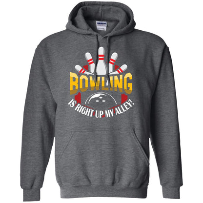 Bowler T-shirt Bowling Is Right Up My Alley Dark Heather