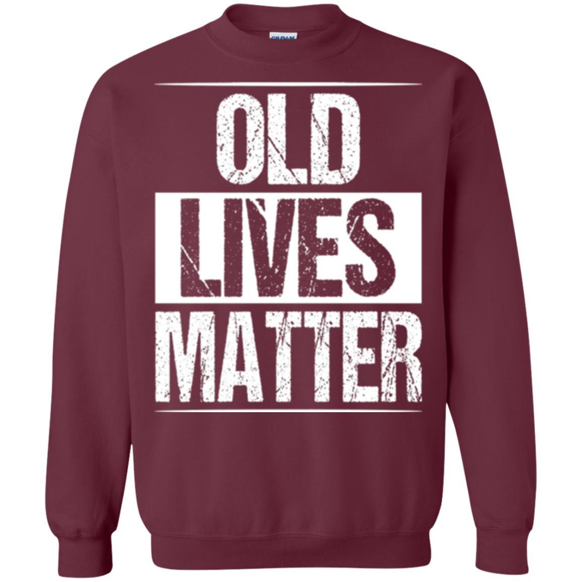 Elderly Seniors T-shirt Old Lives Matter T-shirt Maroon