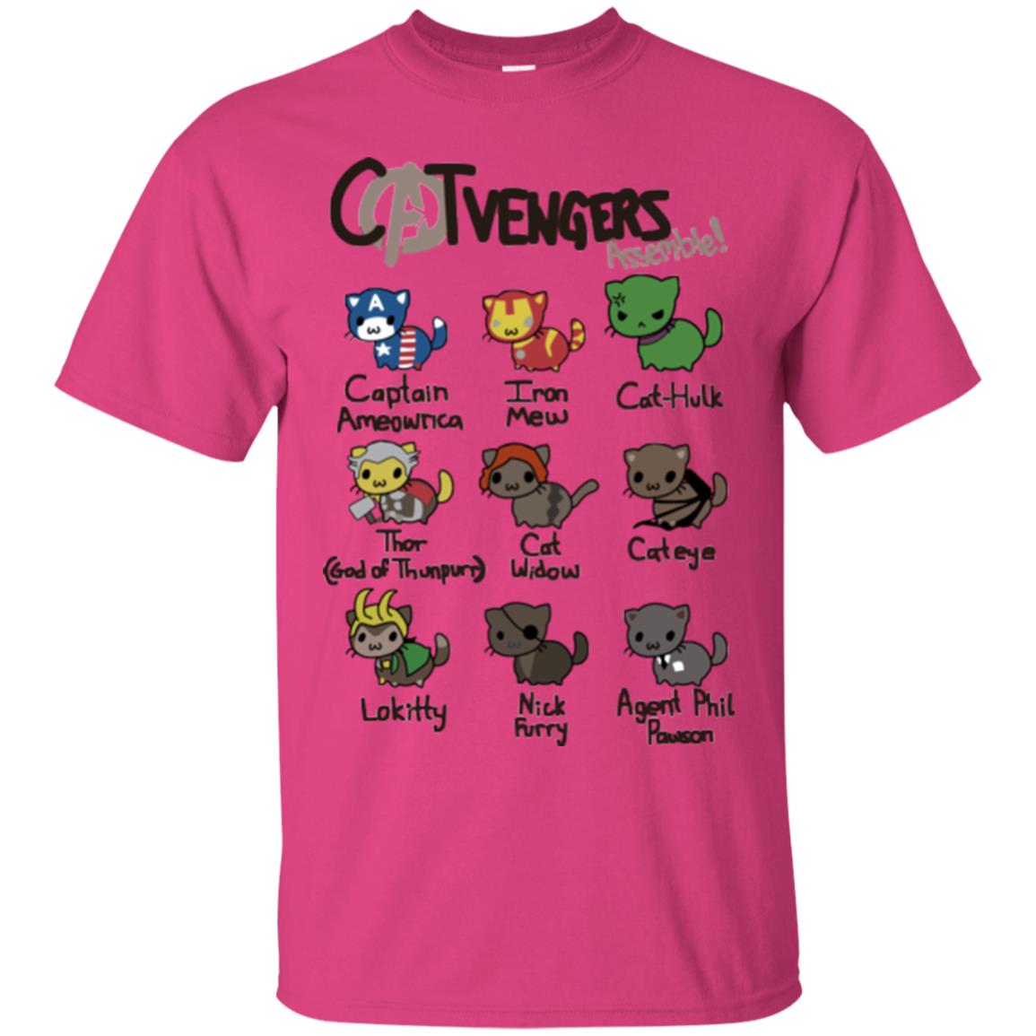 Catvengers Cat Lover Shirt Heliconia