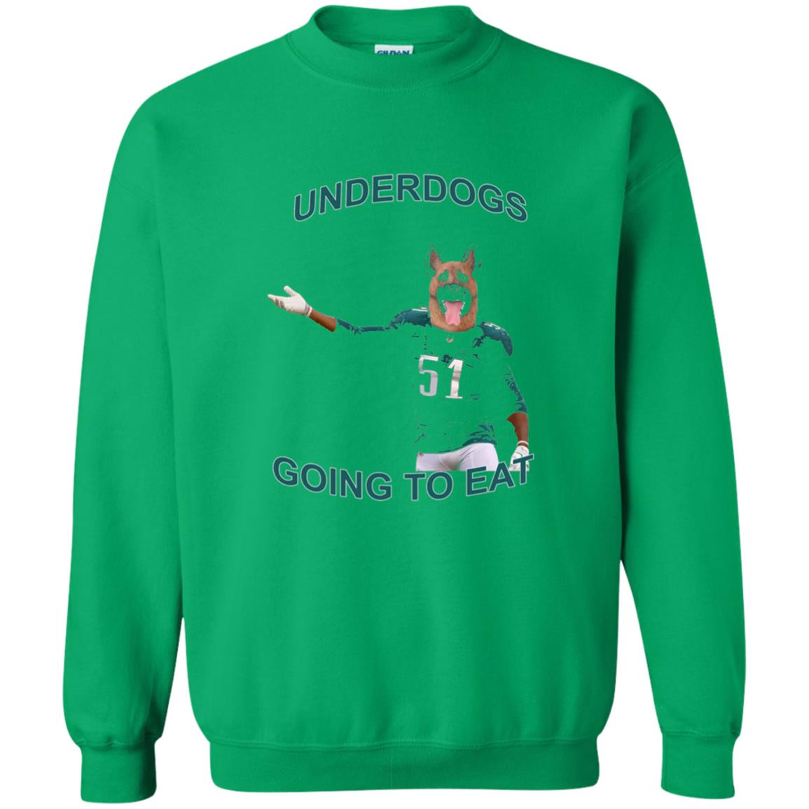 Football T-shirt Underdogs Going To Eat Irish Green