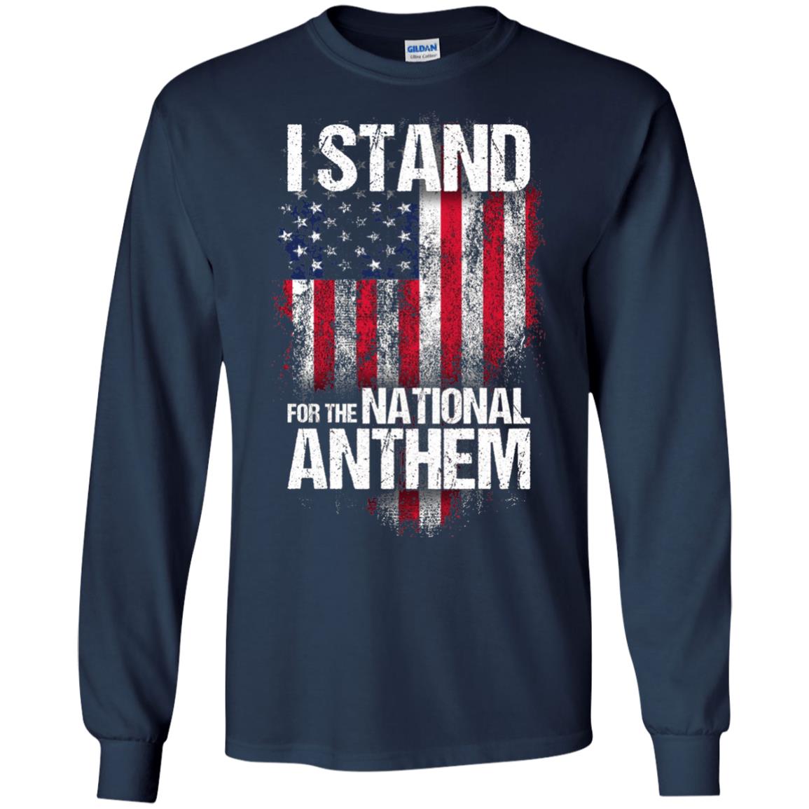 I Stand For The National Anthem T-shirt Navy