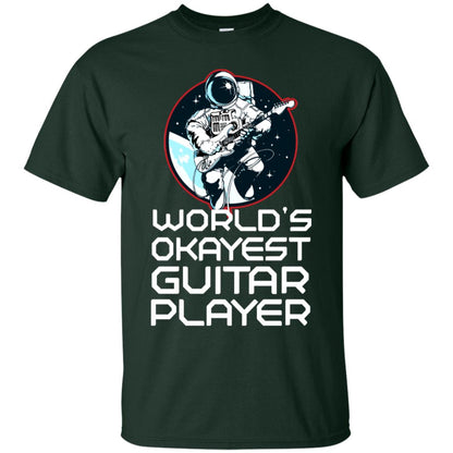 World's Okayest Guitar Player Guitarist Gift Shirt Forest
