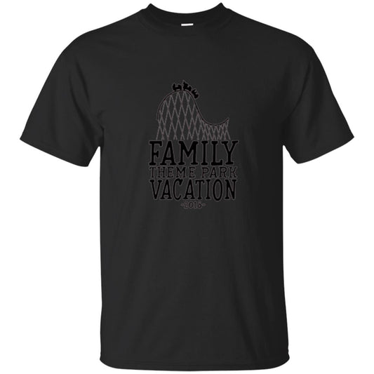 Family T-shirt Vacation 2018 Theme Park Roller Coaster Black