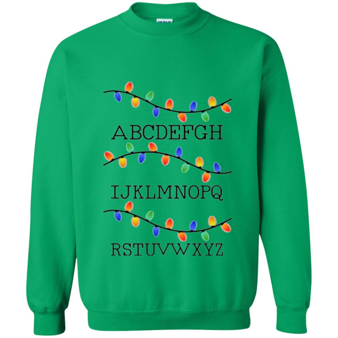 Alphabet Christmas Fairy Lights Irish Green