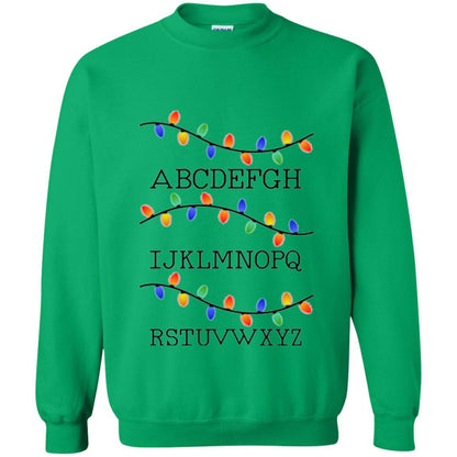 Alphabet Christmas Fairy Lights Irish Green
