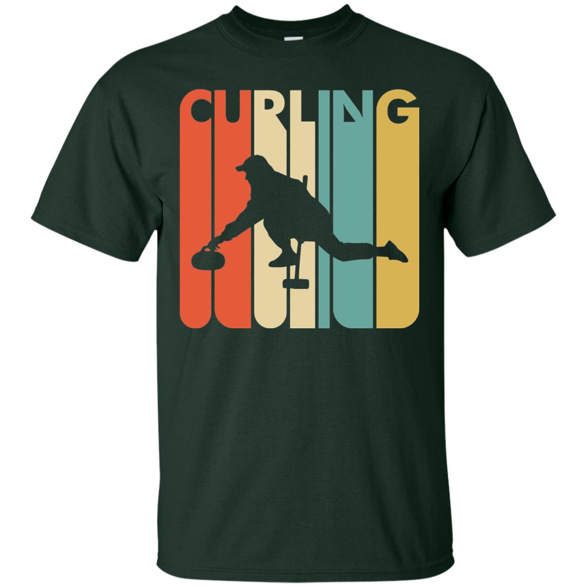 Vintage Style Curling T-shirt Forest