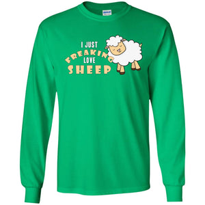 I Just Freaking Love Sheep ShirtG240 Gildan LS Ultra Cotton T-Shirt
