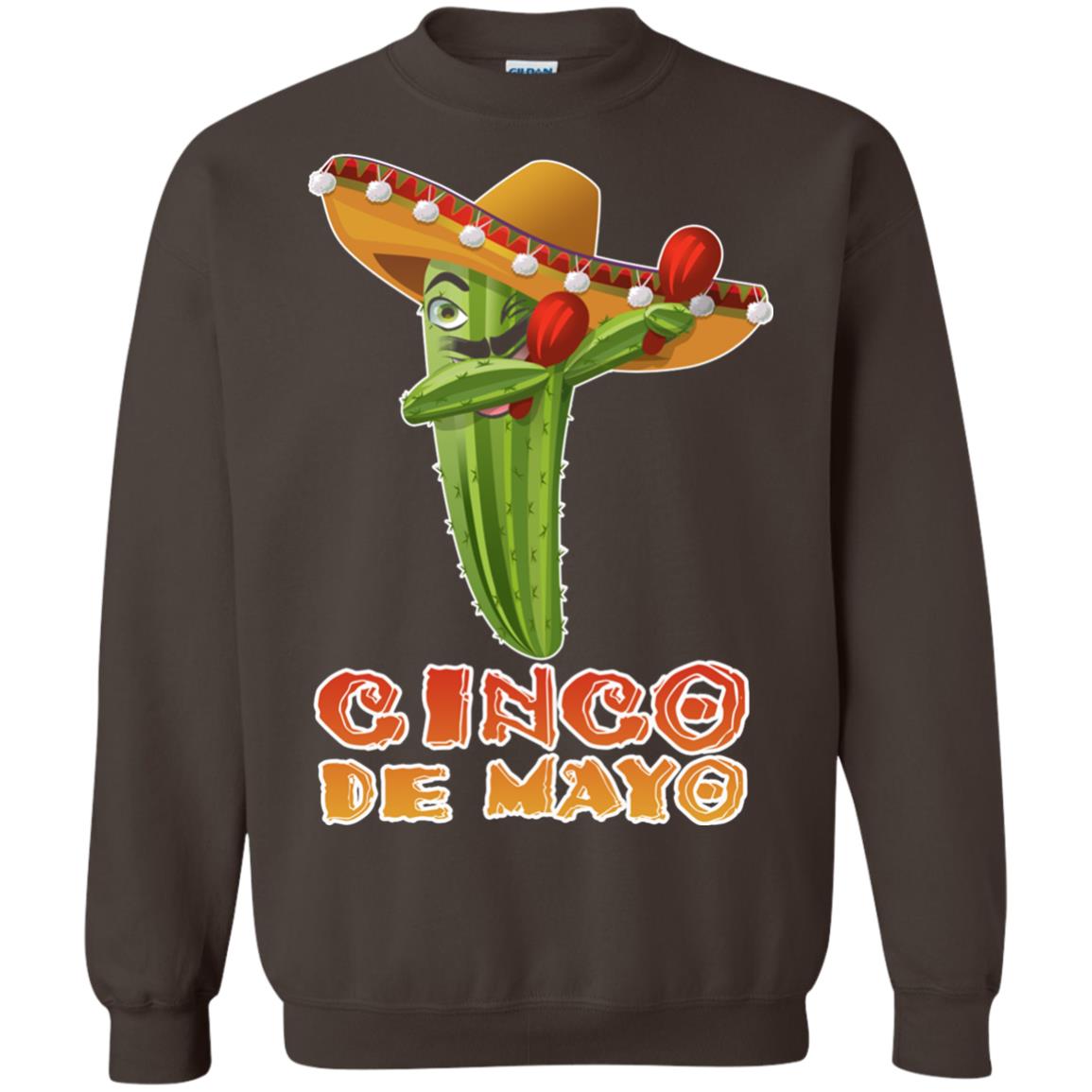 Dabbing Cinco De Mayo Cactus Shirt Dark Chocolate