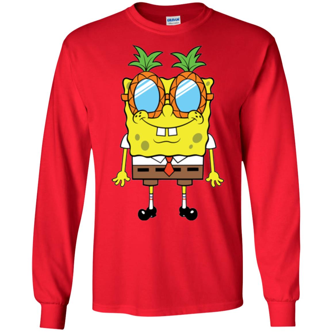 Nickelodeon Spongebob Squarepants Pineapple Glasses T-shirt Red