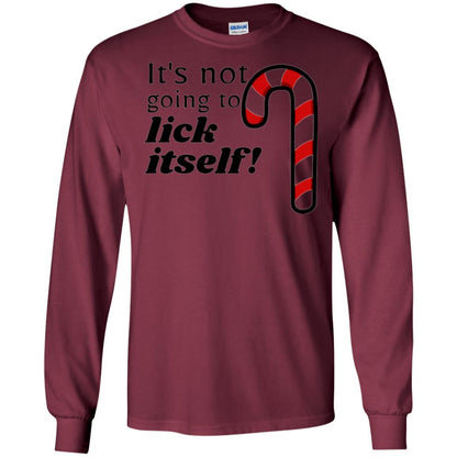 Christmas T-shirt It_s Not Going To Lick Itself Maroon