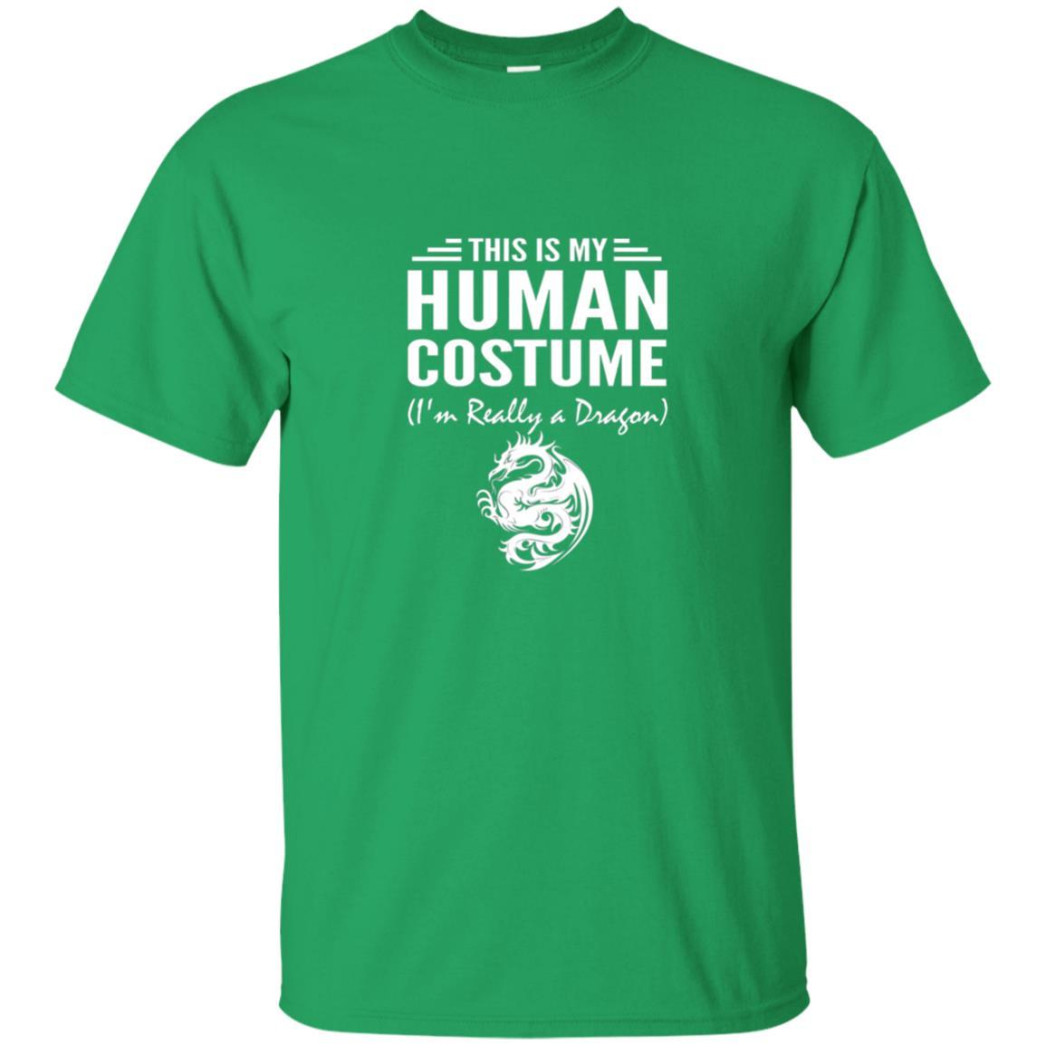 Dargon T-shirt This Is My Human Costume I'm Really A Dragon Irish Green