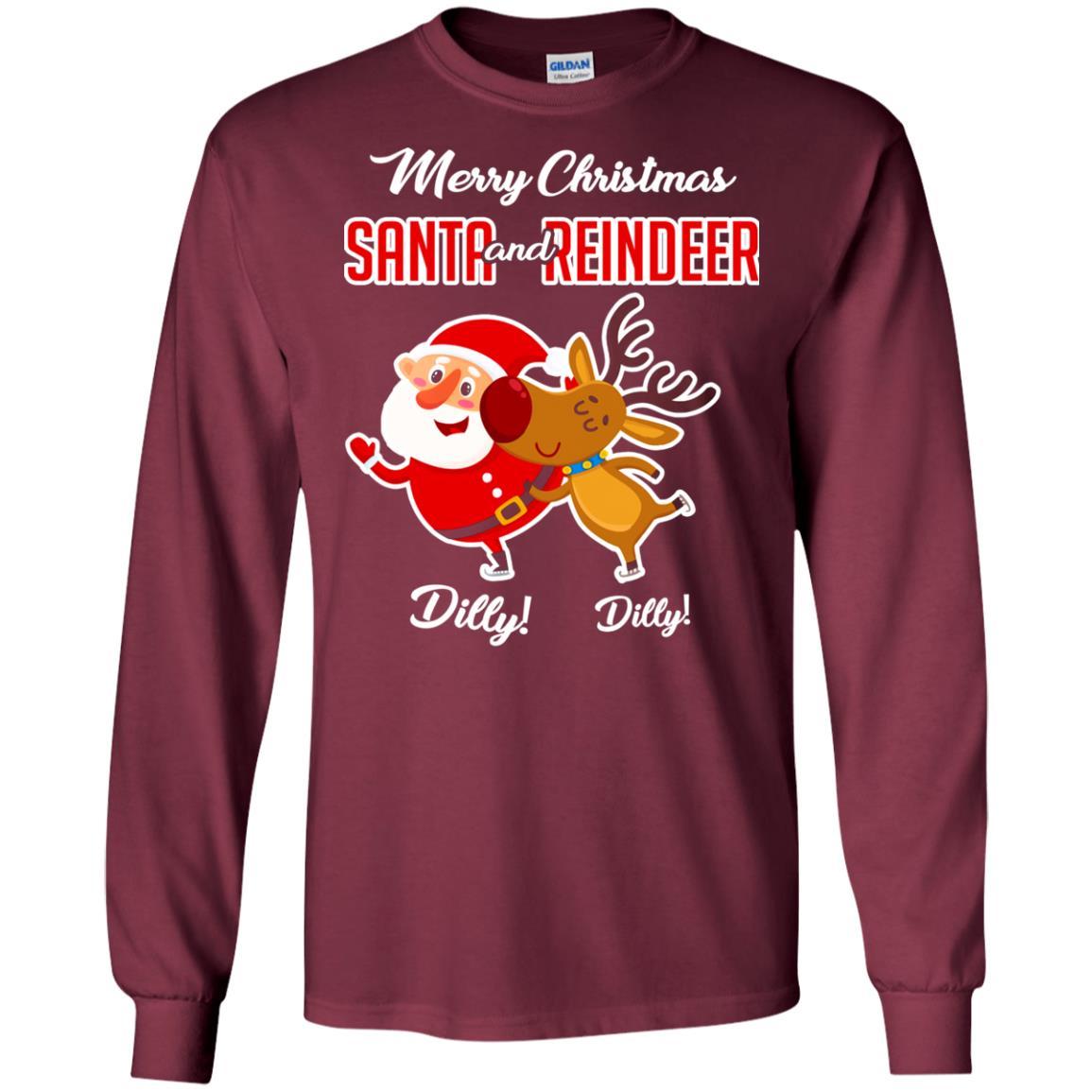 Christmas T-shirt Merry Christmas Dilly Dilly Maroon